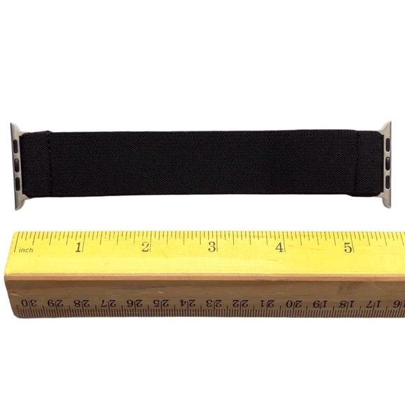 Black Elastic SOLO Loop Band Apple Watch 44/45mm NEW - Picture 4 of 7